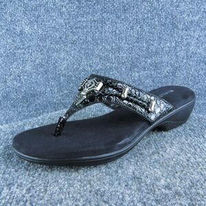 Rialto Kismet Women Flip‎ Flop Sandal Shoes Size 9.5 Medium Black Synthetic